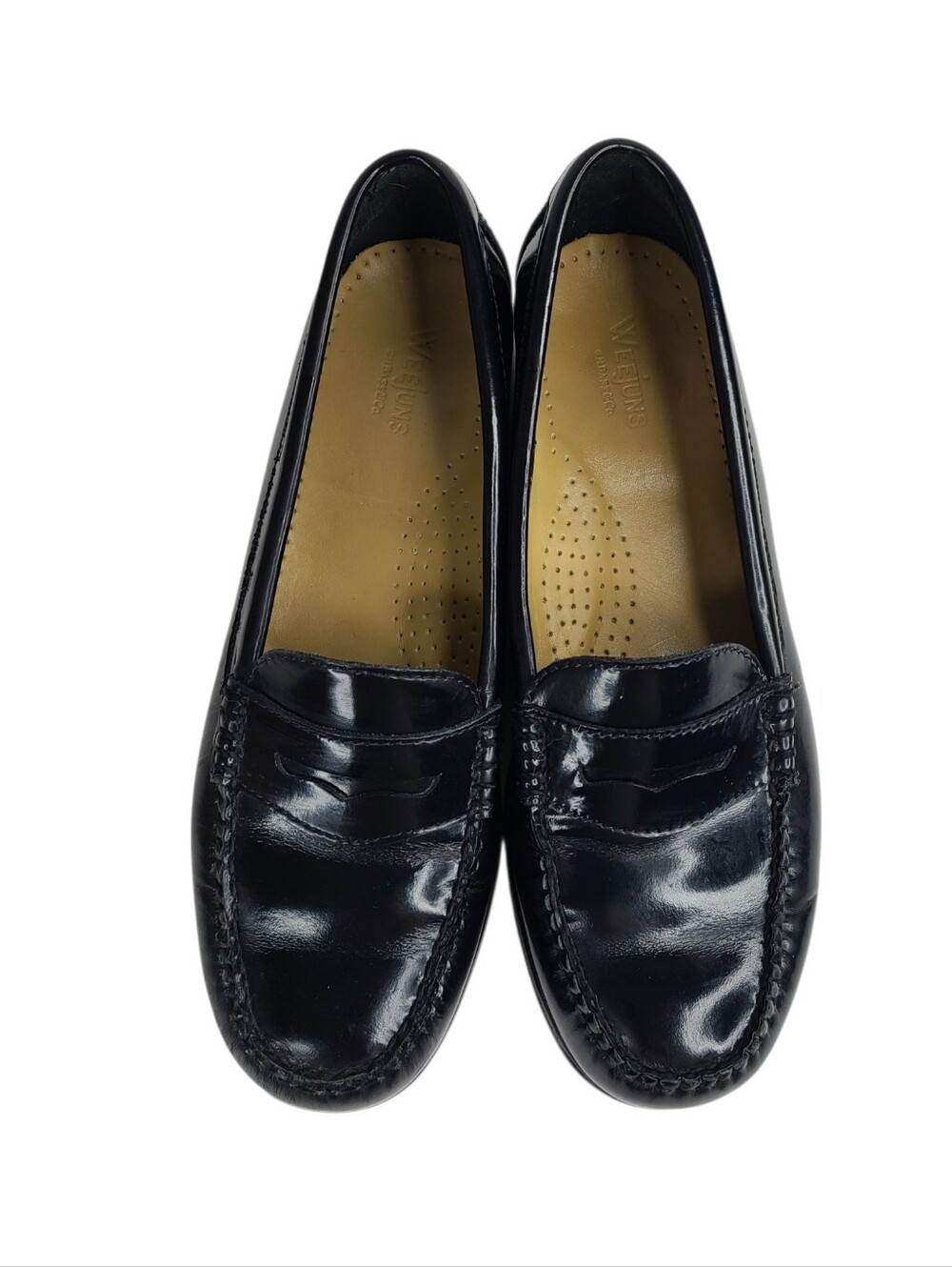 GH Bass Weejuns Black Patent Leather Penny Loafers Women's Size 8.5